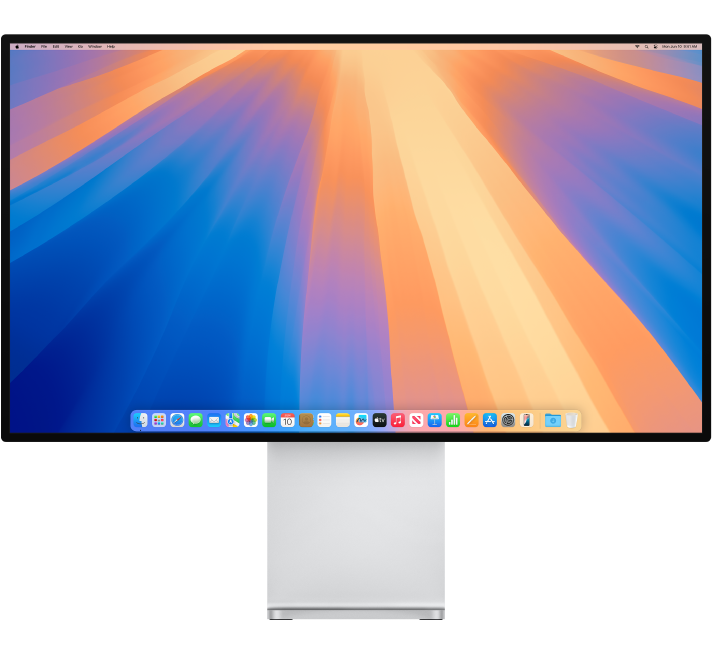 شاشة Pro Display XDR على حامل Pro Stand.