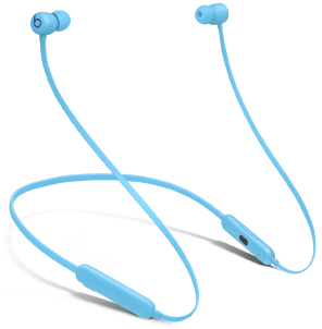 Beats Flex earphones in Sky Blue.