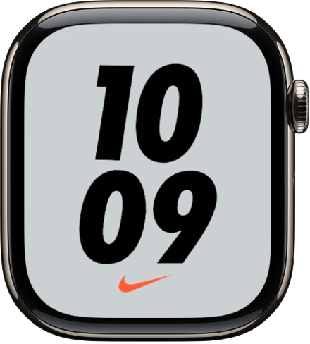 واجهة ساعة Nike Bounce ويظهر الوقت الرقمي بأرقام كبيرة في المنتصف.