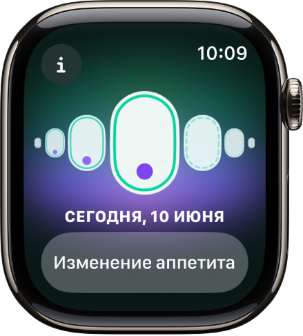 Экран приложения «Дневник цикла». Показана информация о беременности.