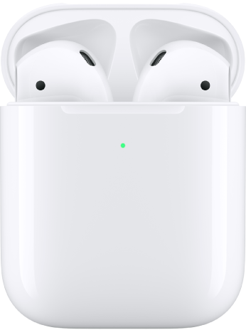 Los AirPods 1 en su estuche de carga.