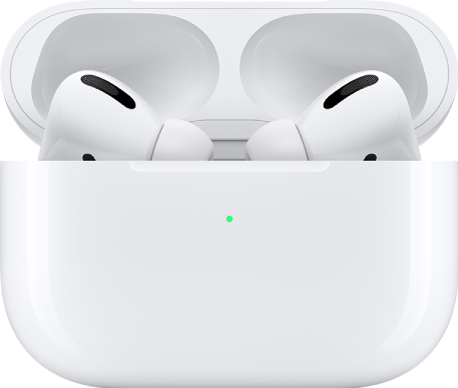 Los AirPods Pro 1 en su estuche de carga.