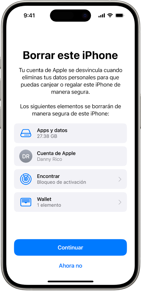 La pantalla Borrar este iPhone.