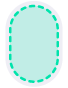 Un ovale vert foncé