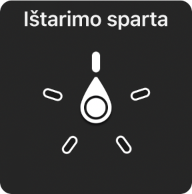 Rotoriaus valdiklis, kurio rodyklė nukreipta į „Kalbėjimo sparta“ nustatymą.