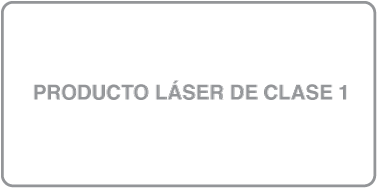 Etiqueta que indica que se trata de un producto láser de la Clase 1.